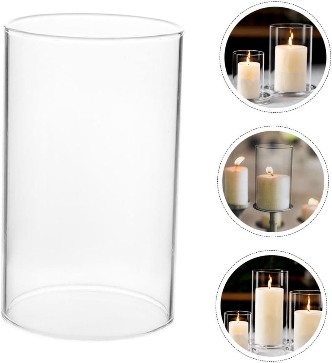 Clear Glass Candle Holder Sleeve for Pillar Candles