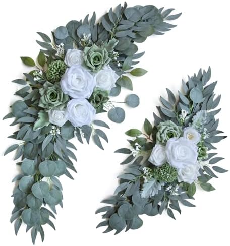 Ponatia Wedding Arch Flowers Pack of 2 Sage Green