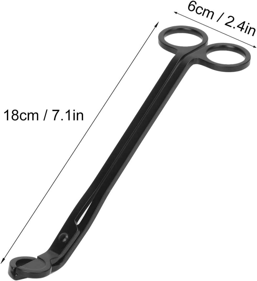 7 Piece Black Candle Wick Trimmer Set Premium Stainless Steel Cutter
