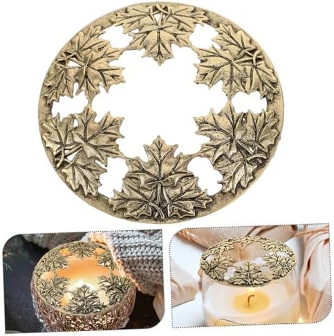 Scented Candle Topper with Maple Leaf Design