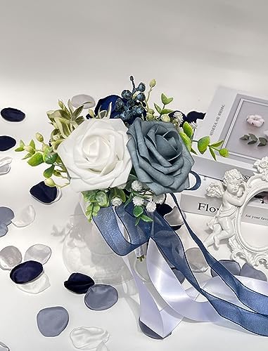 CherishedMoments Blue Wedding Chair Decor Set of 6