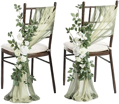 Lings Moment 8 Wedding Chair Flower Decorations