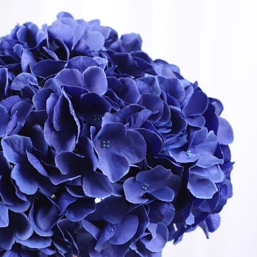 AVIVIHO 65 Pcs Navy Blue Hydrangea Artificial Flowers Realistic