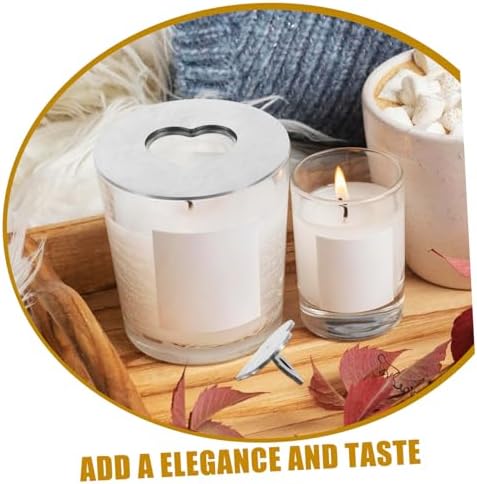 Vaguelly 1pc Stainless Steel Candle Jar Lid Cover Topper Shade Sleeve