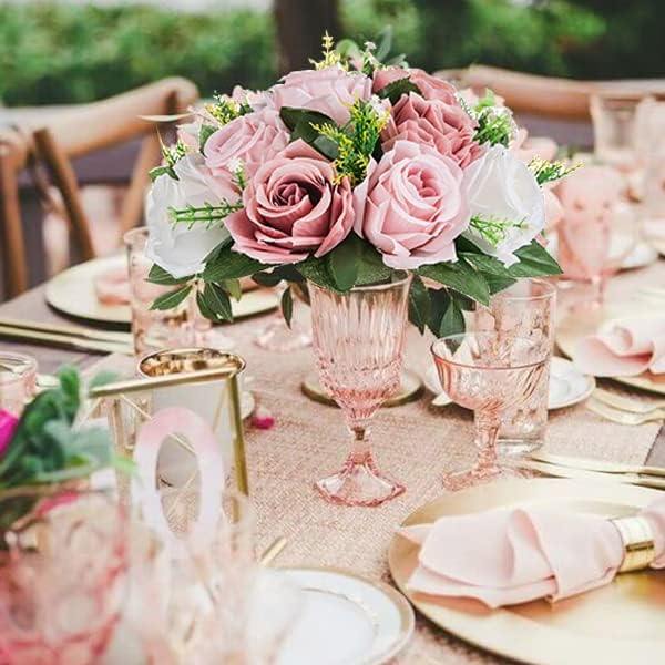 Blosmon Dusty Rose Artificial Flowers Balls 2 Pcs