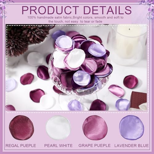 Tigeen 600 Pcs Artificial Rose Petals for Wedding Decor