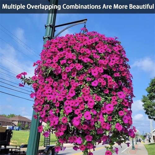 Hugs Garden Artificial Flowers 4pcs UV Resistant Hanging Morning Glory Black