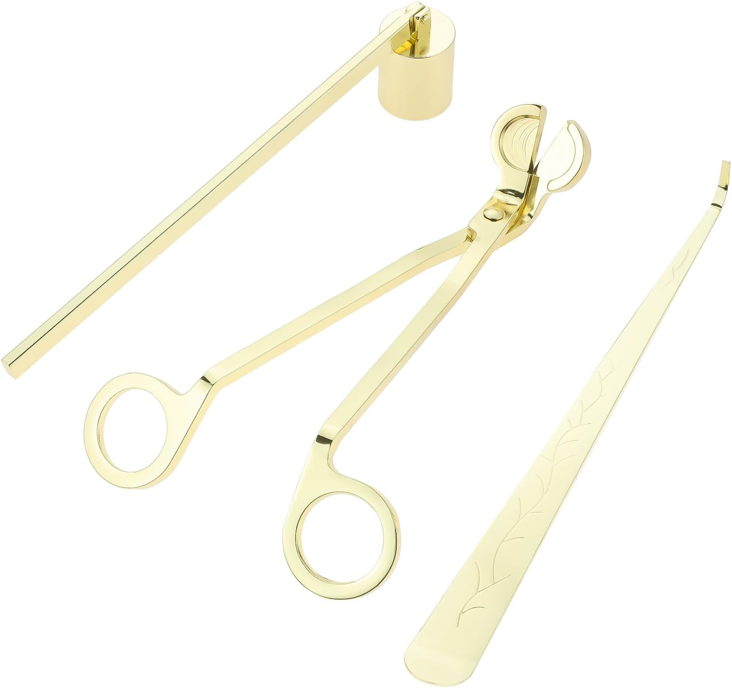 Gold 3 in 1 Candle Accessory Set