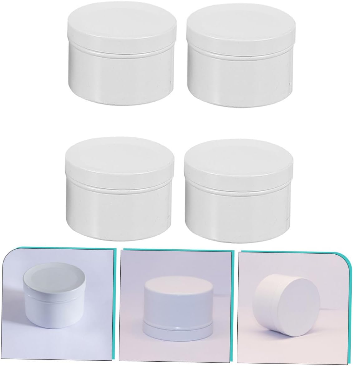 Housoutil 4pcs Aluminum Candle Holders for Wax Projects and Storage