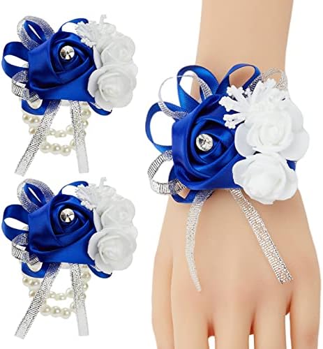 Meldel Royal Blue Wrist Corsages Set of 4
