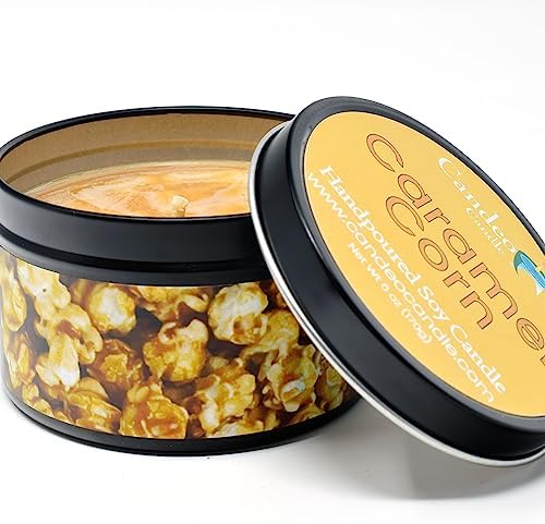 Caramel Corn Soy Wax Travel Tin Candles