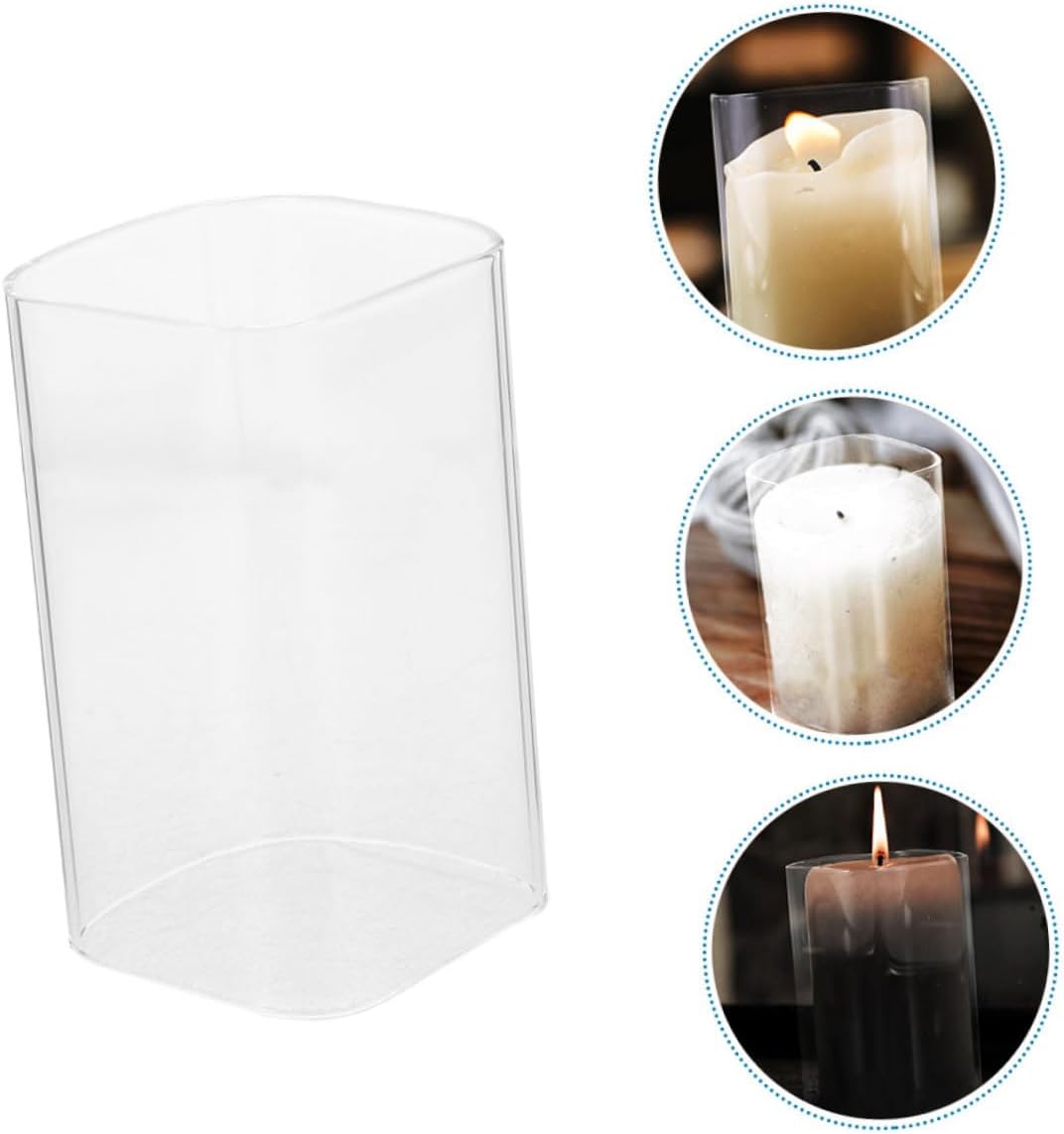 Clear Candle Holder Sleeve for Desktop Decorations