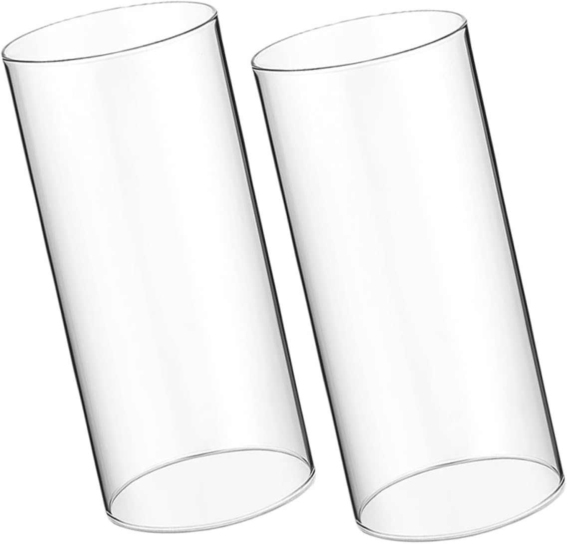 IMIKEYA 10pcs Clear Glass Candle Holder Sleeves