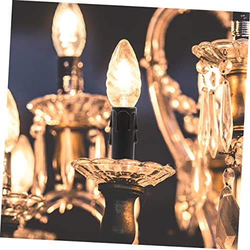 24pcs Tall Candle Socket Covers for Chandeliers Drip Candle Sleeves