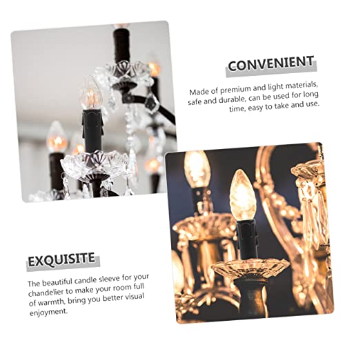 24pcs Candle Sleeve Covers for Chandeliers and Decorative Lamps