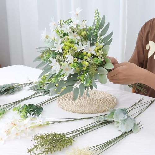 Alynsehom Artificial Flower Stems Set 70 Pcs Wedding Decor