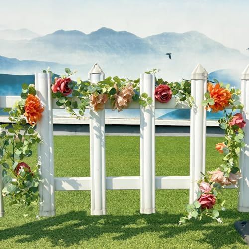 HS BRIDAL Artificial Flower Garland 65ft Orange