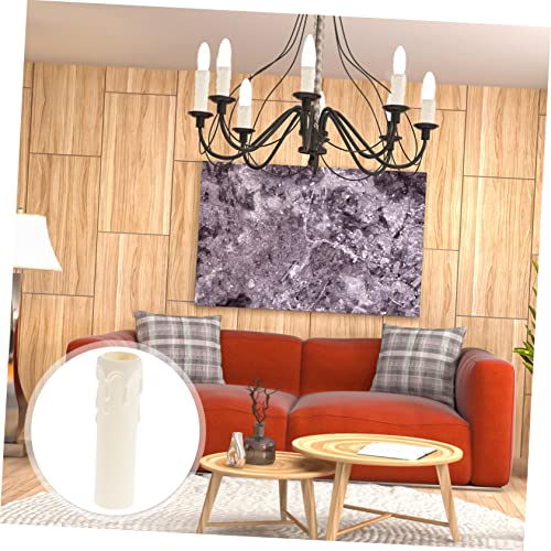 NUOBESTY 20pcs Plastic Chandelier Candle Covers Decorative Sleeves