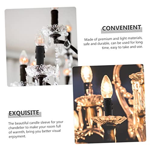 HOMSFOU 24pcs Tall Candle Socket Covers for Home Decor