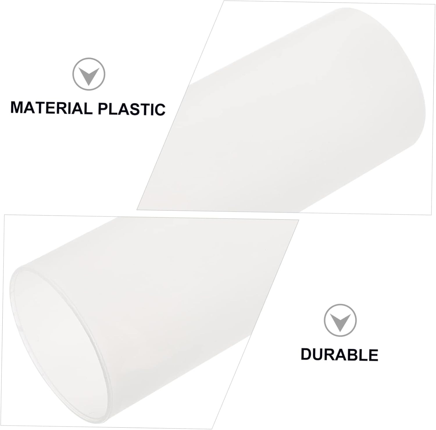 6pcs White Cylindrical Candle Protection Covers for Electric Candles