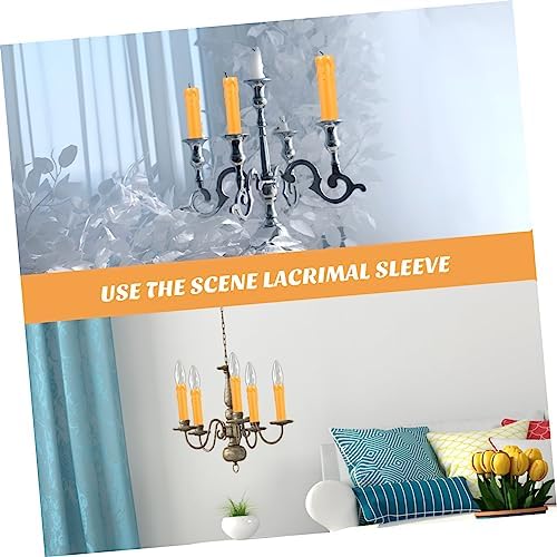 STOBOK 20pcs Chandelier Socket Sleeves Decorative Candle Holders
