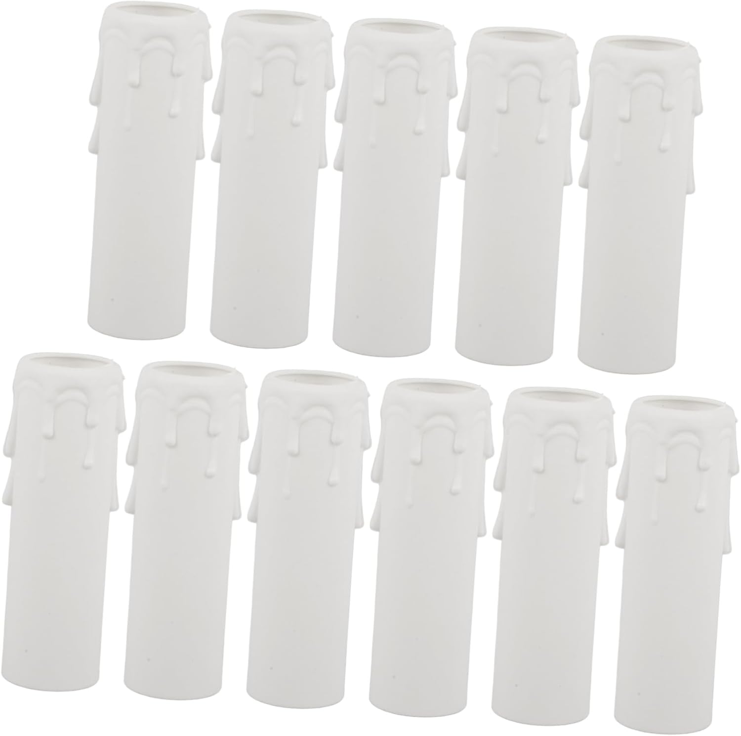 12pcs Plastic Drip Candle Sleeves for Chandeliers and Holders