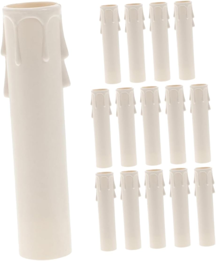 Zerodeko 15 Pcs Plastic Candle Socket Covers Teardrop Design
