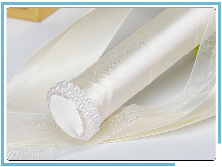 White Silk Artificial Wedding Bouquet 20x24cm 1 Count Classic Elegant Style