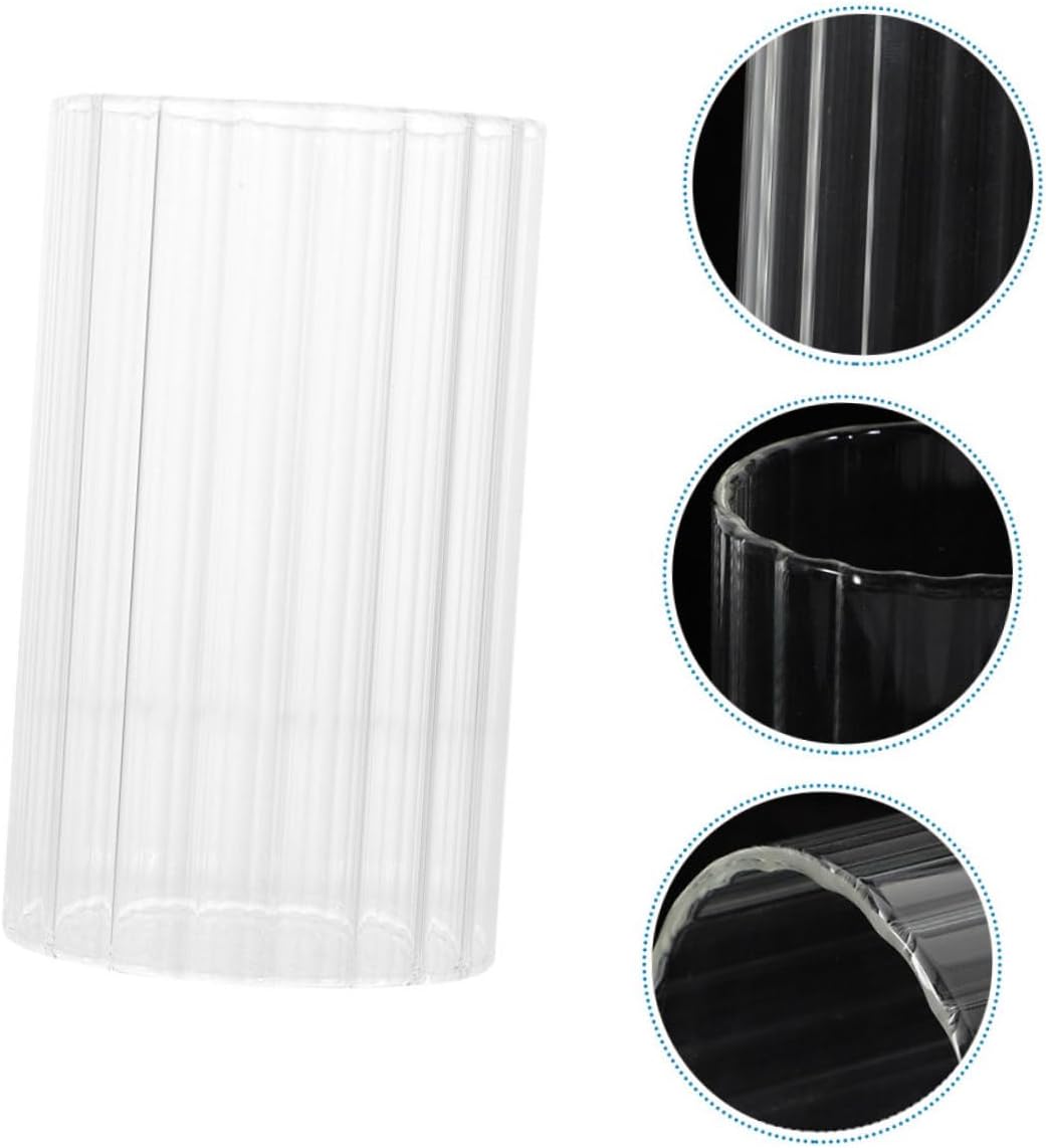 MAGICLULU Clear Glass Candle Holder Sleeve for Pillar and Taper Candles