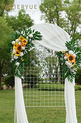 WEIERYUE Artificial Wedding Arch Flowers Kit