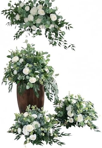 Elegant Wedding Aisle Runner Flowers with Greenery