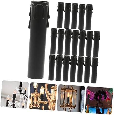 Happyyami 20pcs Chandelier Socket Covers for Candle Drip Protection
