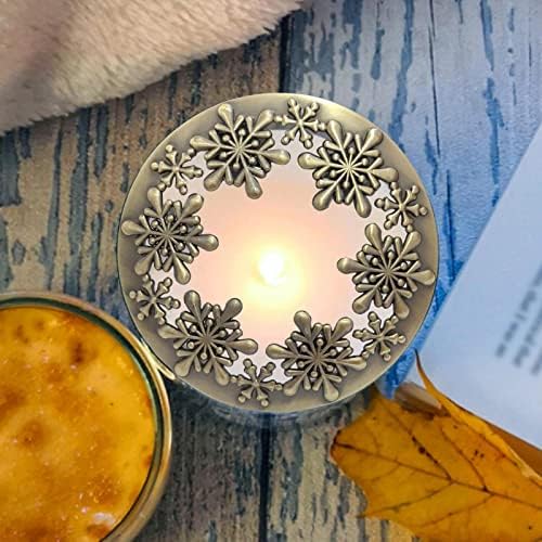 Antique Candle Covers with Bronze Metal Lids