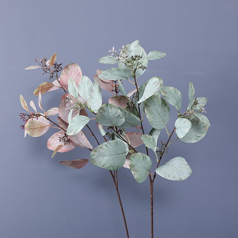 Eugene Artificial Flower Simulation Green Plant with Long Branches and Fruits Gray