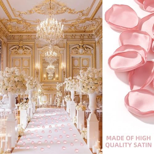 200pcs Silk Blush Pink Rose Petals for Wedding Decorations