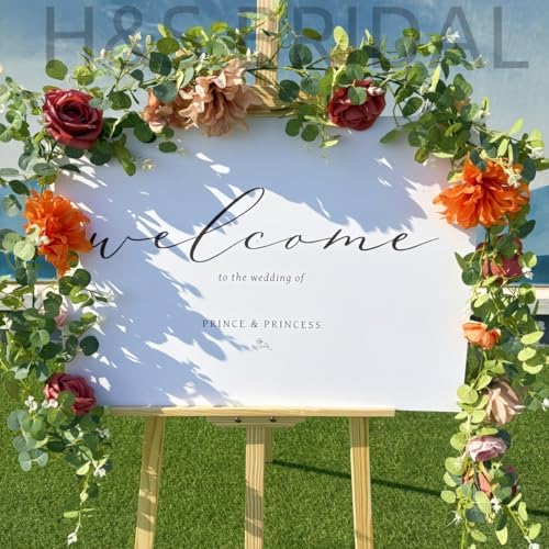 HS BRIDAL Artificial Flower Garland 65ft Orange