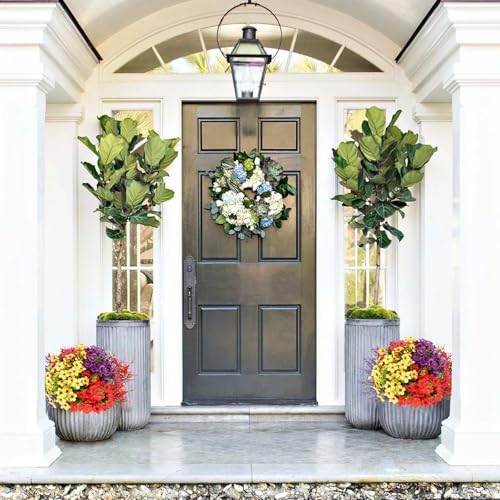 16 Bundles UV Resistant Artificial Flowers for Outdoor Use