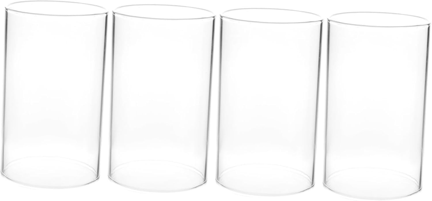 VALICLUD 4pcs Glass Jar Candle Covers for Votive Holders