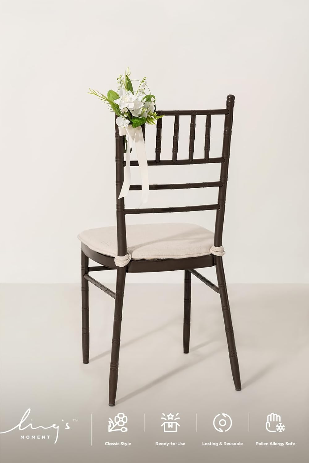 Lings Moment 8pcs Artificial Wedding Chair Decorations