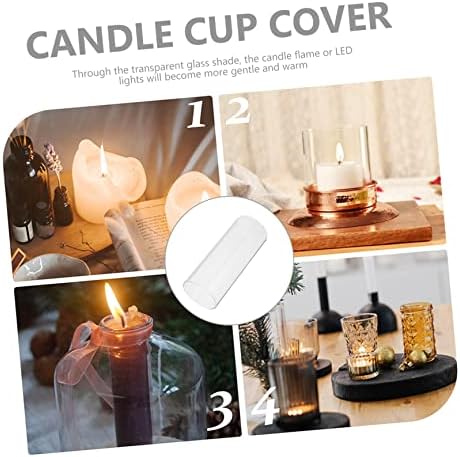 Zerodeko 4pcs Clear Acrylic Candle Shade