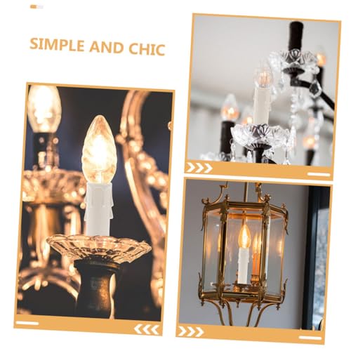 15pcs Elegant White Candle Sleeves for Chandeliers and Tall Candle Holders