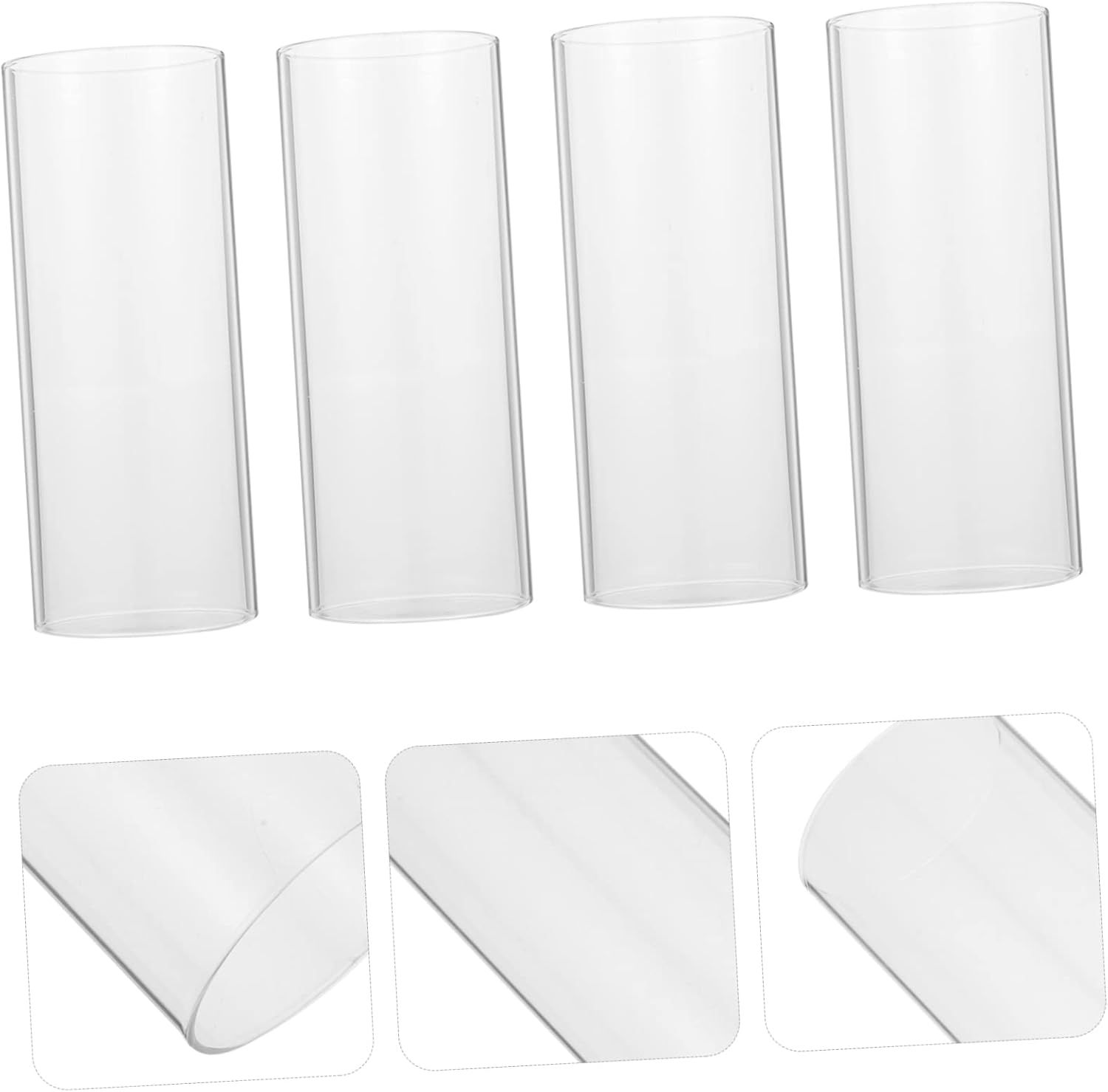 4pcs Clear Acrylic Candle Covers for Tealights and Votives