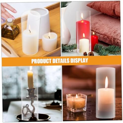 Vintage Glass Candle Holder Tealight Windproof Lampshade