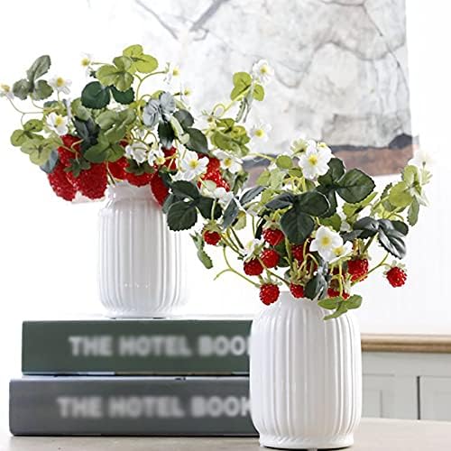 10 Branches Artificial Strawberries Decorative Plants