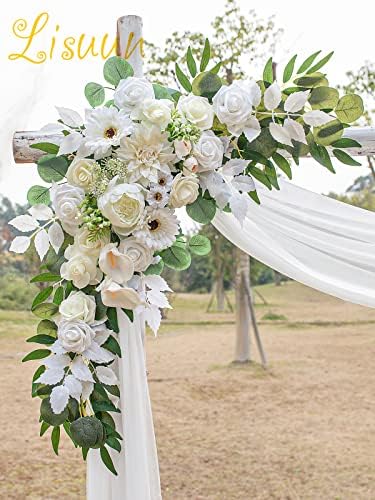 Lisuun Wedding Arch Flowers - 3 Piece Decor Set