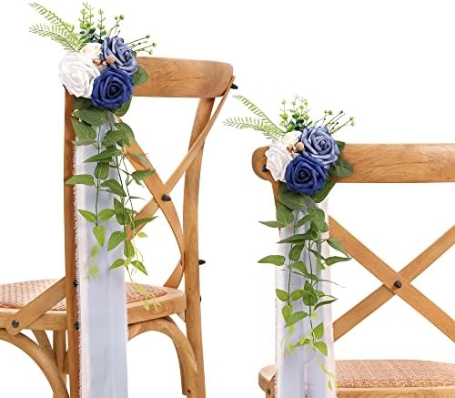 DORIS HOME Wedding Aisle Decorations Pew Flowers Set of 10