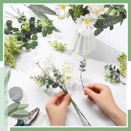 Cindeer 125 Pcs Artificial Greenery Stems Box Set