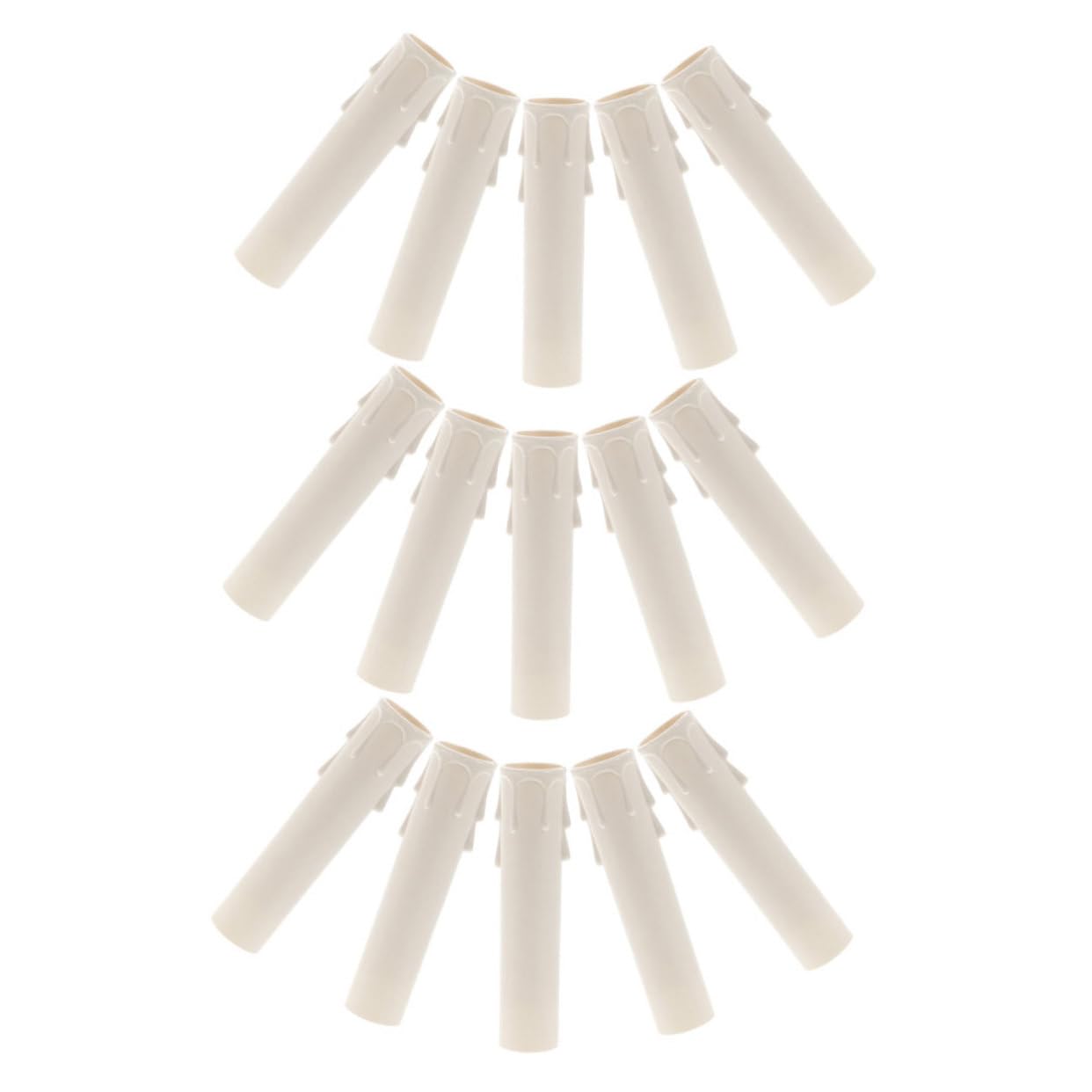 Happyyami 15pcs Chandelier Candle Sleeves Plastic Covers for Votive Holders
