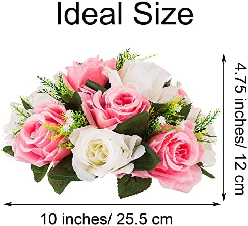 Pink White Flower Balls Centerpieces for Wedding Tables 2 Packs
