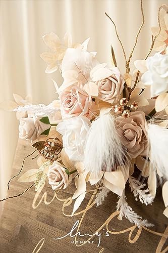 Lings Moment Fall Wedding Floral Swag Welcome Sign